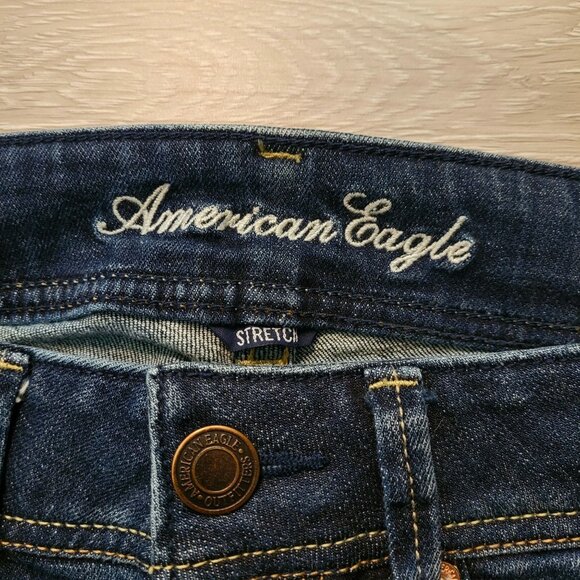 American Eagle Jeans 6 L Original Boot Low Rise Medium Wash Denim Western - Picture 4 of 11